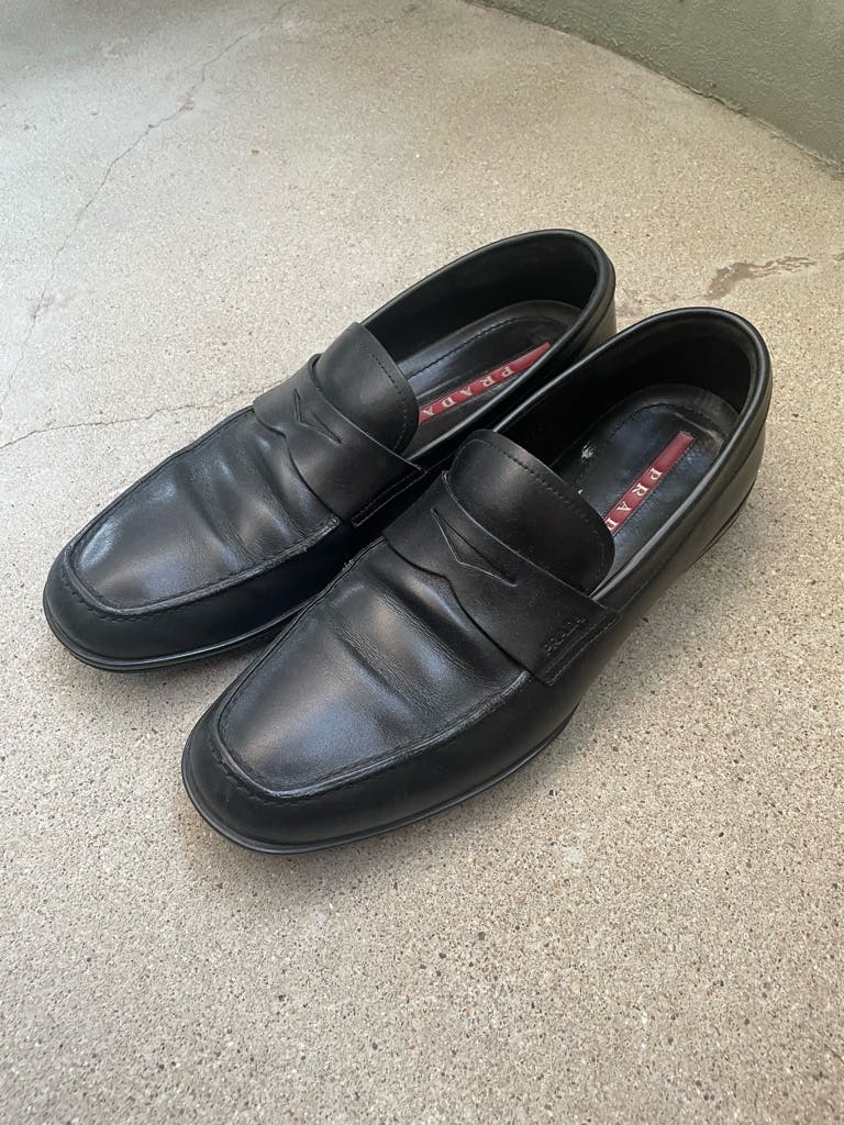 PRADA SPORT ローファー 36.5 楽天市場】【中古】プラダスポーツ PRADA SPORT レザー ローファー