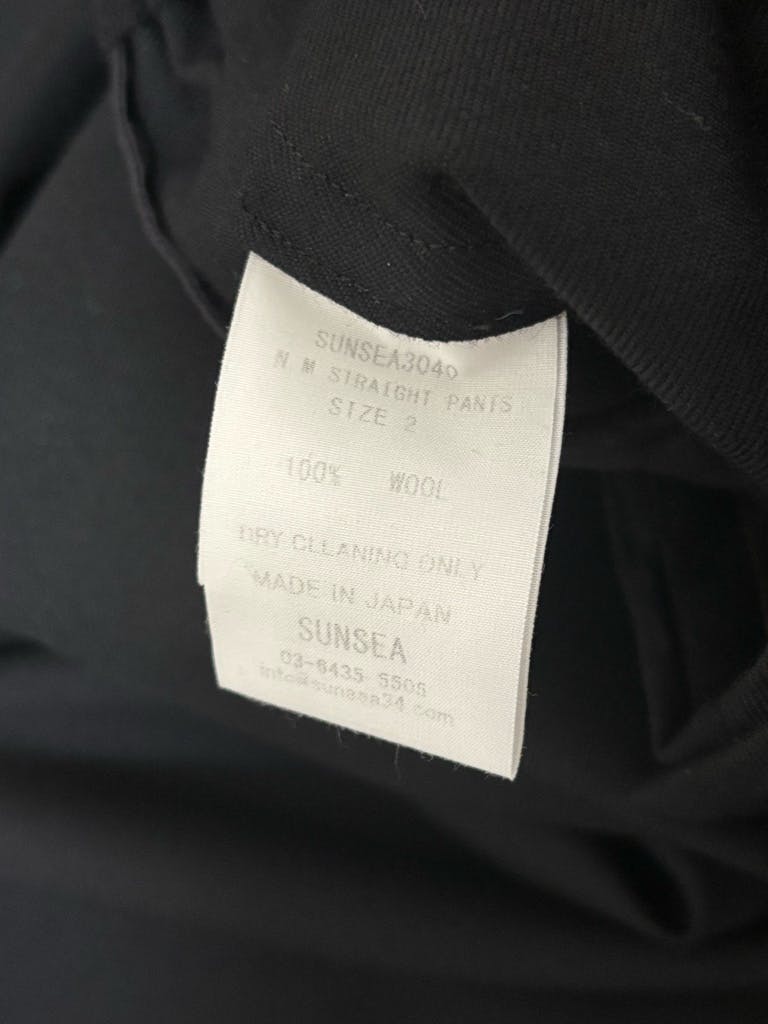 SUNSEA N M THICKENED STRAIGHT PANTS サイズ2 SUNSEA N M THICKENED STRAIGHT PANTS サイズ2