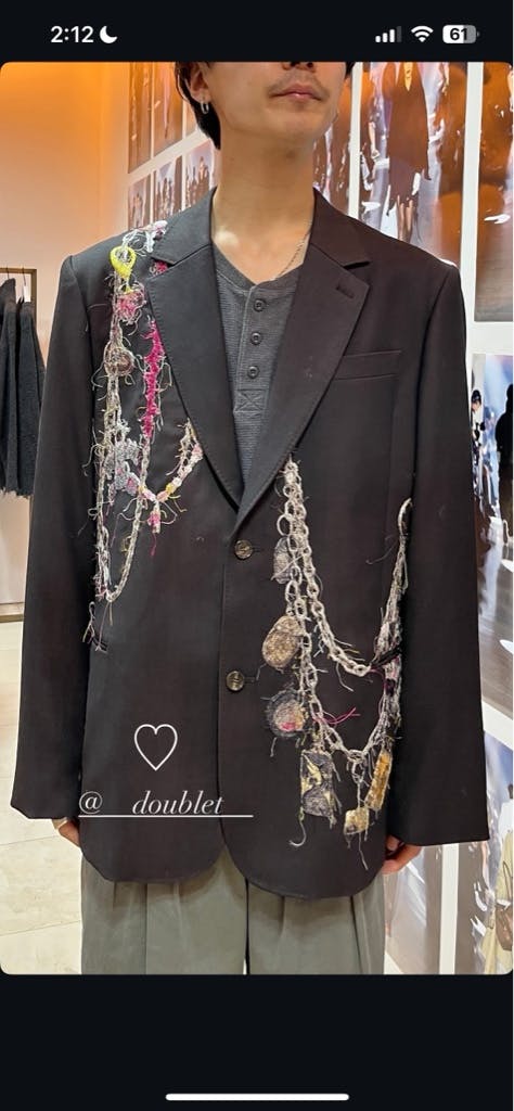 【doublet】25aw EMBROIDERED TAILOREDJACKET doublet 25aw EMBROIDERED CHAIN TAILORED JACKET - ARCHIVESTOCK