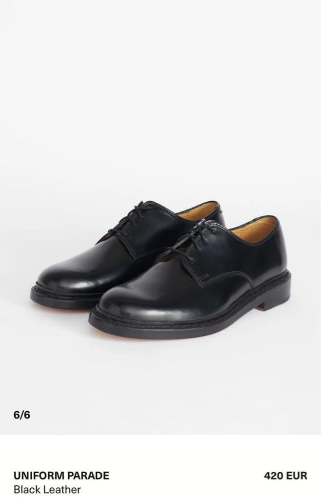 靴 OUR LEGACY UNIFORM PARADE BLACK LEATHER Our Legacy Uniform Parade Derby Leather Black – Neighbour