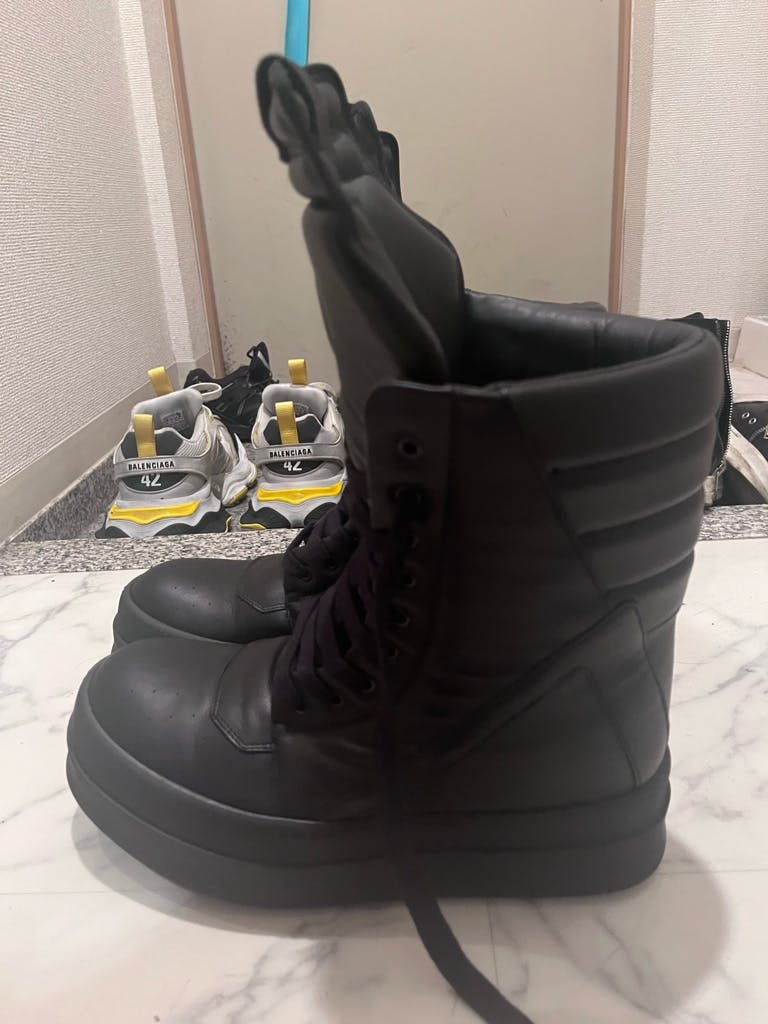 希少 Rick Owens 25SS Hollywood Mega Geobasket triple black 43 希少 Rick Owens 25SS Hollywood Mega Geobasket triple black 43