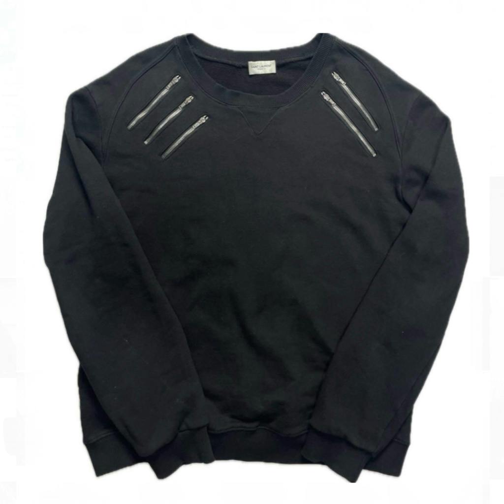 saint laurent paris ジップクルーネックスウェット saint laurent paris archive ジップ スウェット - ARCHIVESTOCK