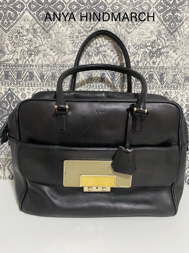 中古】アニヤハインドマーチ カーカー レザー トートバッグ