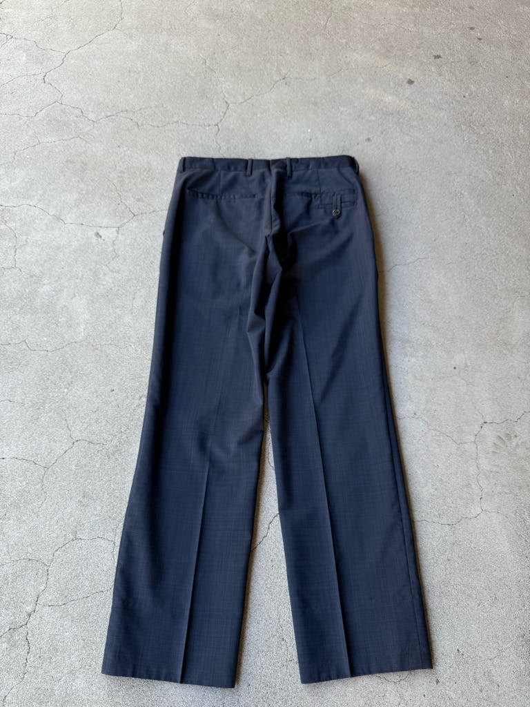 PRADA 15ss ARCHIVE DARK NAVY WOOL SLACKS - ARCHIVESTOCK