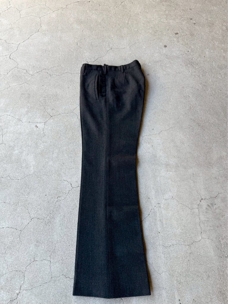 PRADA スラックス アーカイブ PRADA ARCHIVE VIRGIN WOOL GRAY SLACKS - ARCHIVESTOCK