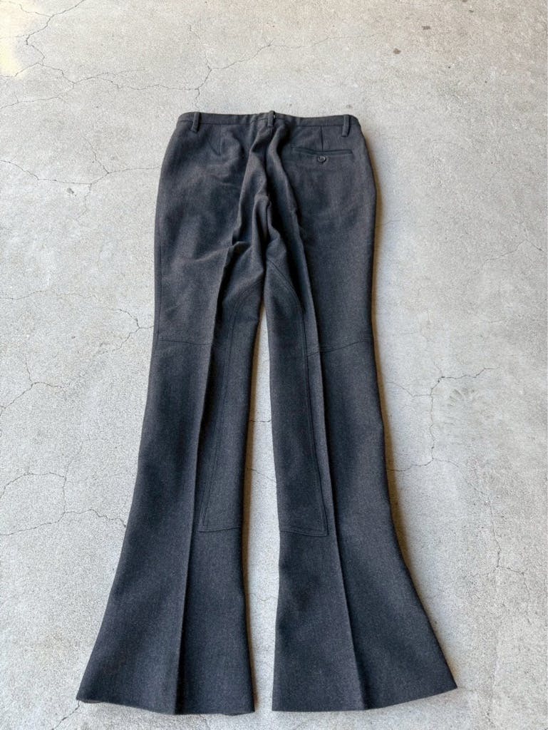 PRADA ARCHIVE VIRGIN WOOL FLARE SLACKS - ARCHIVESTOCK