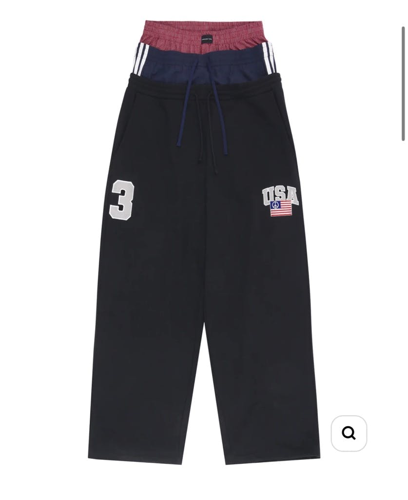 PROJECT G/R 3 LAYERED SWEAT PANTS / BLK - ARCHIVESTOCK