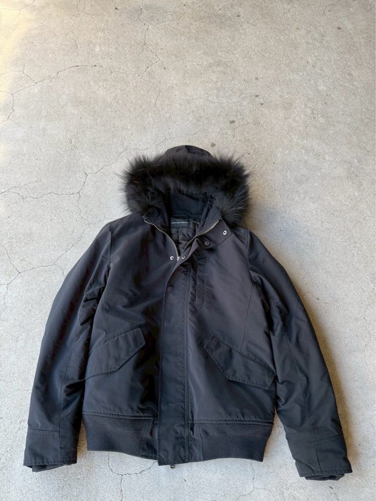 ジャケット・アウター archive gimmick fur coat grunge y2k Rare Japanese Label Y2K LOUNGE LIZARD Archive Black Fur Down