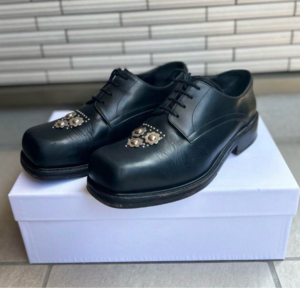 STEFAN COOKE スタッズ ダービー レザー シューズ size:41