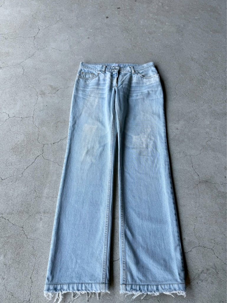DOLCE&GABBANA ARCHIVE Paint Damage Straight Jeans - ARCHIVESTOCK