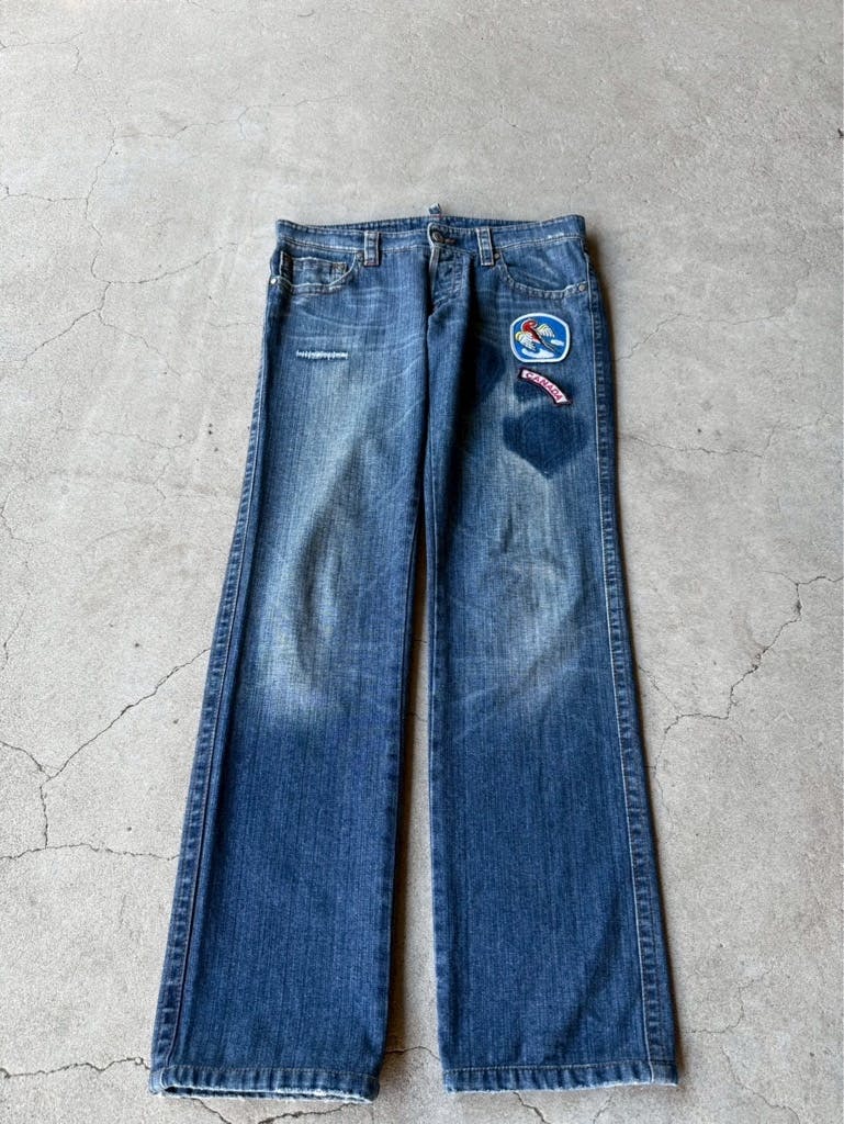 パンツ DSQUARED2 Archive Y2K Patched Jeans DSQUARED2 Archive Y2K Patched Jeans - ARCHIVESTOCK