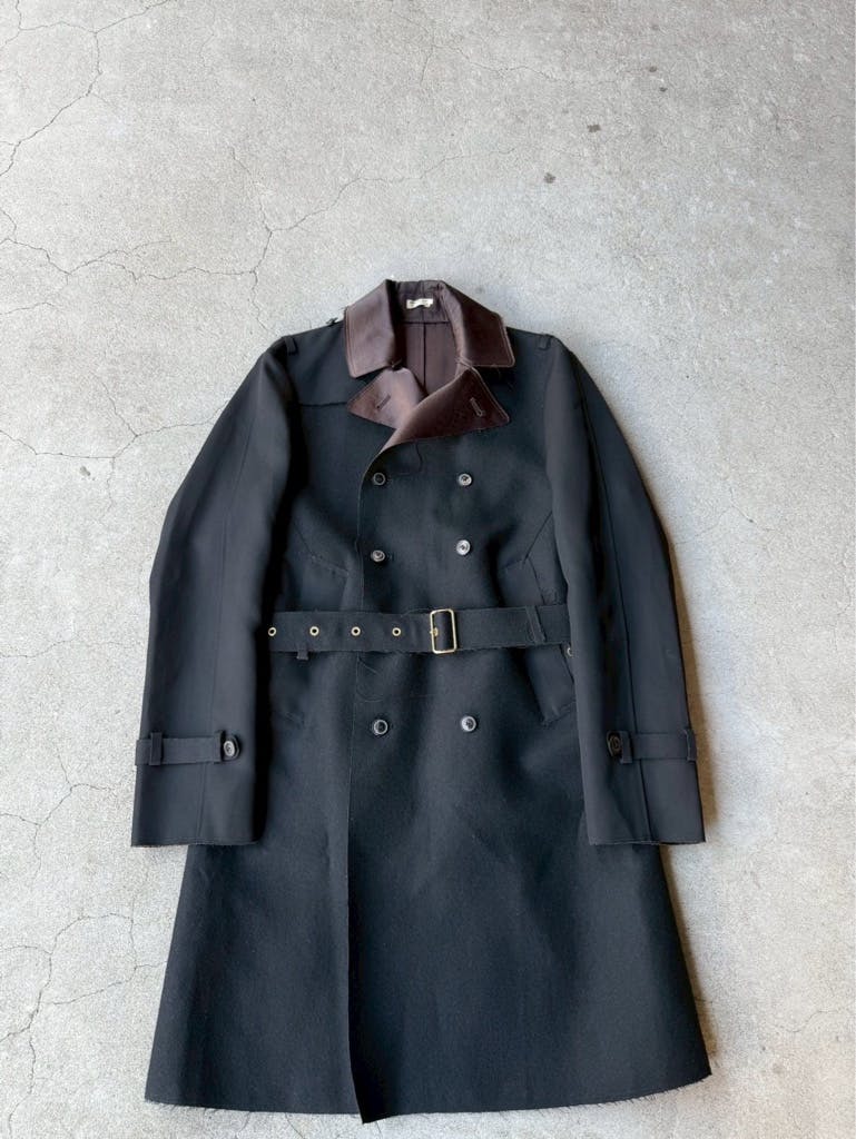 ジャケット・アウター Patchy Cake Eater Archive Bonding Coat Patchy Cake Eater Archive Black Bonding Long Trench Coat