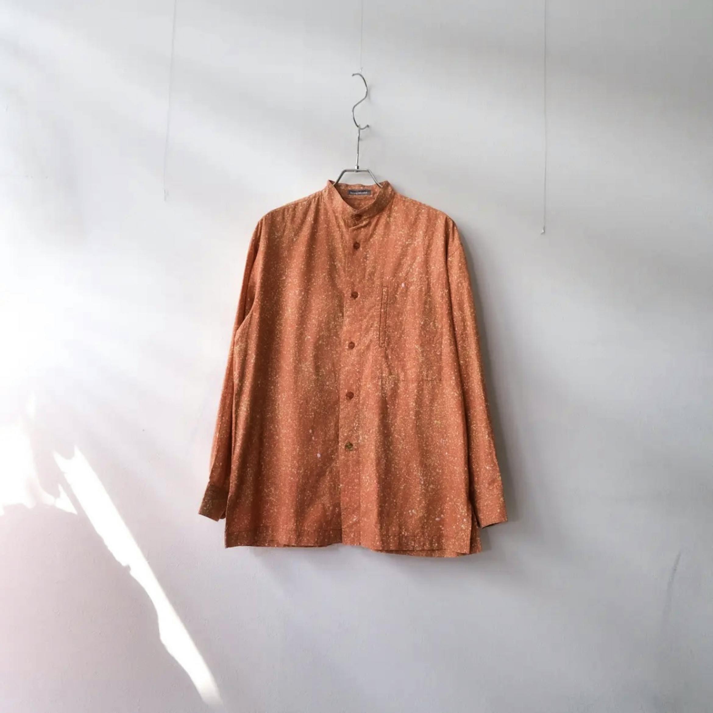 80s ISSEY MIYAKE MEN 筆タグ スタンドカラーシャツ 筆タグ