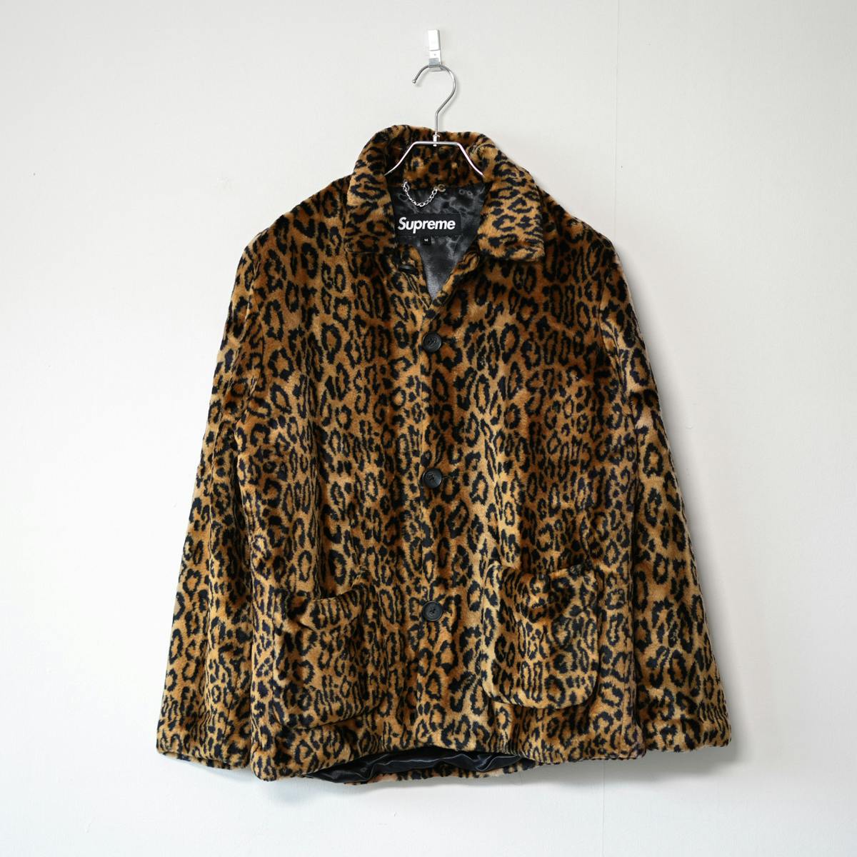 SUPREME SS2016 LEOPARD FAUX FUR COAT M - ARCHIVESTOCK