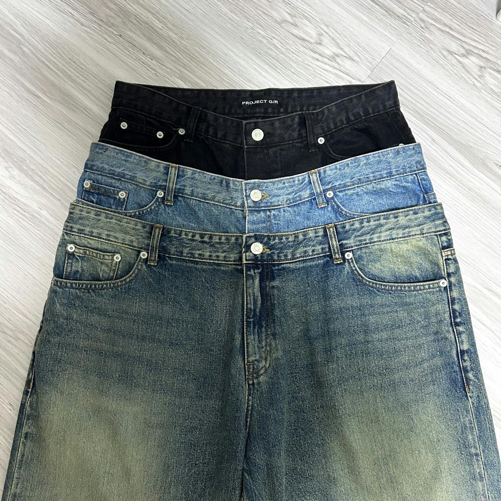 PROJECT G/R Layered Pants Blue 3レイヤードデニムパンツ （現