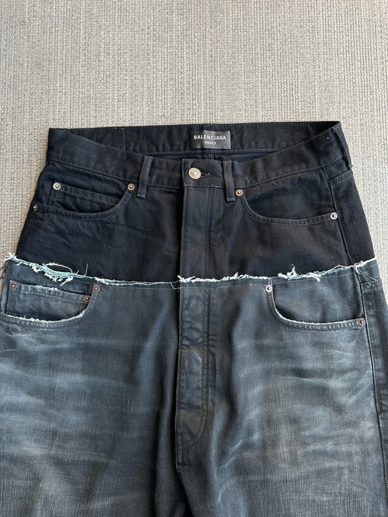 BALENCIAGA CUT-UP BAGGY デニム S BALENCIAGA】Cut-up Baggy Pants バギーパンツ (BALENCIAGA