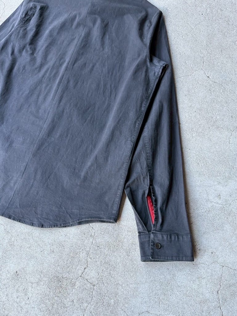 トップス PRADA SPORT 00's Archive Black Shirt PRADA SPORT 00's Archive Fly Front Black Shirt - ARCHIVESTOCK