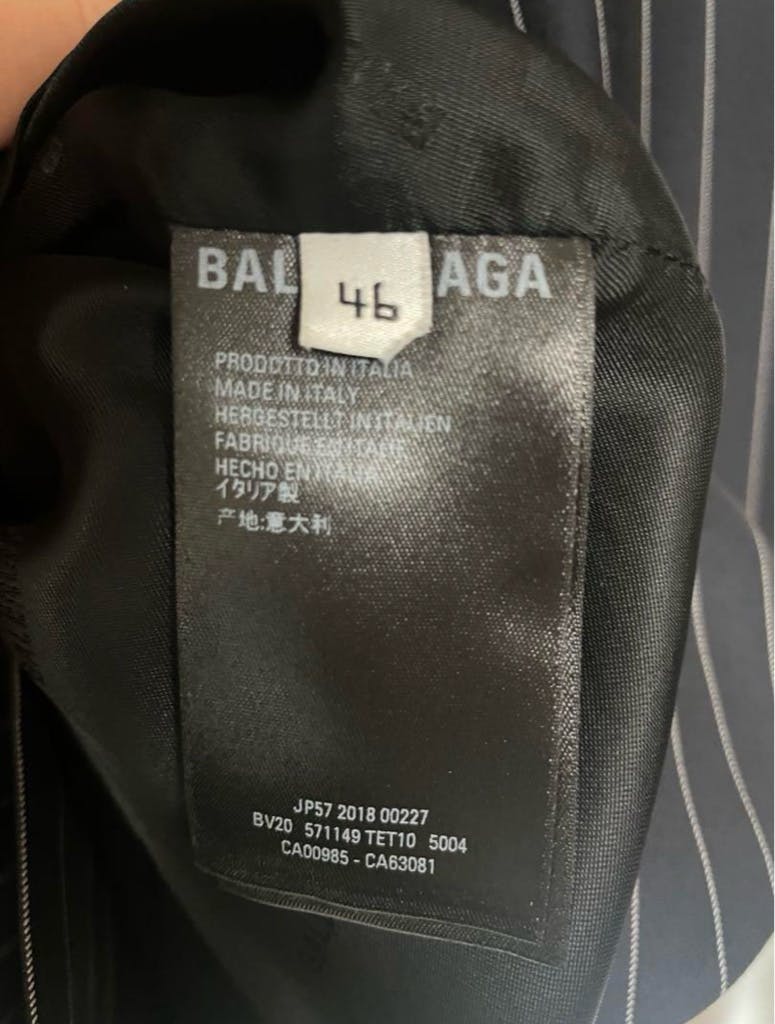 正規品　balenciaga テーラードシャツ 32 BALENCIAGA(バレンシアガ) 比翼テーラードシャツジャケット