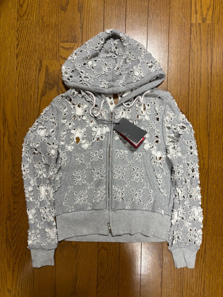 MASU 24AW FLOWER HOLE ZIP-UP SWEAT PARKA