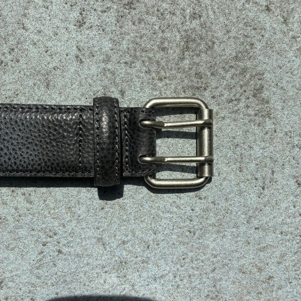 小物 Vujade RELL TWO PRONG BELT OS VUJA DE RELL TWO PRONG BELT IN WAXED LEATHER ブラック