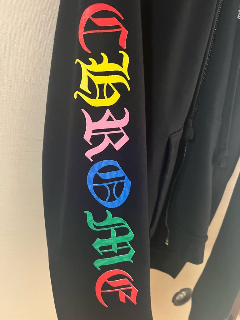 【正規品】クロムハーツ マルチカラー ジップパーカー Chrome Hearts マルチカラー クロス ジップアップ フーディー
