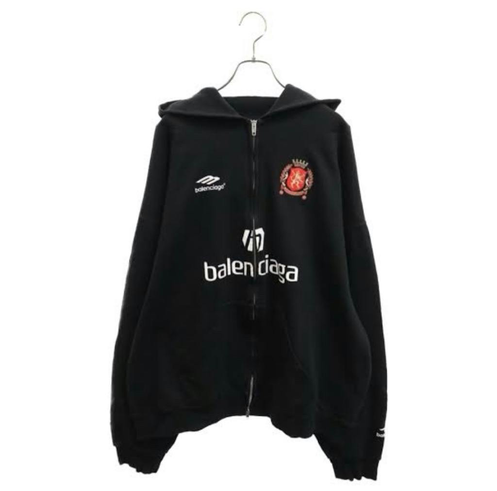 Balenciaga Soccer Paris Zip-Hoodie ブラック Balenciaga Barcelona Soccer Zip-up Hoodie Medium Fit in Blue