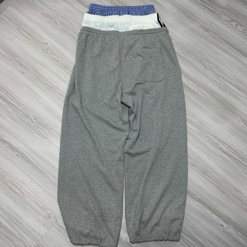 PROJECT G/R 3 LAYERED SWEAT PANTS MELANGE GRAY スウェットパンツ