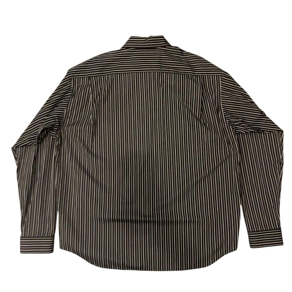 BALENCIAGA オーバーサイズ ストライプ シャツ 長袖 38 ブラック