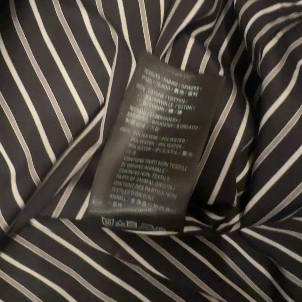 BALENCIAGA オーバーサイズ ストライプ シャツ 長袖 38 ブラック