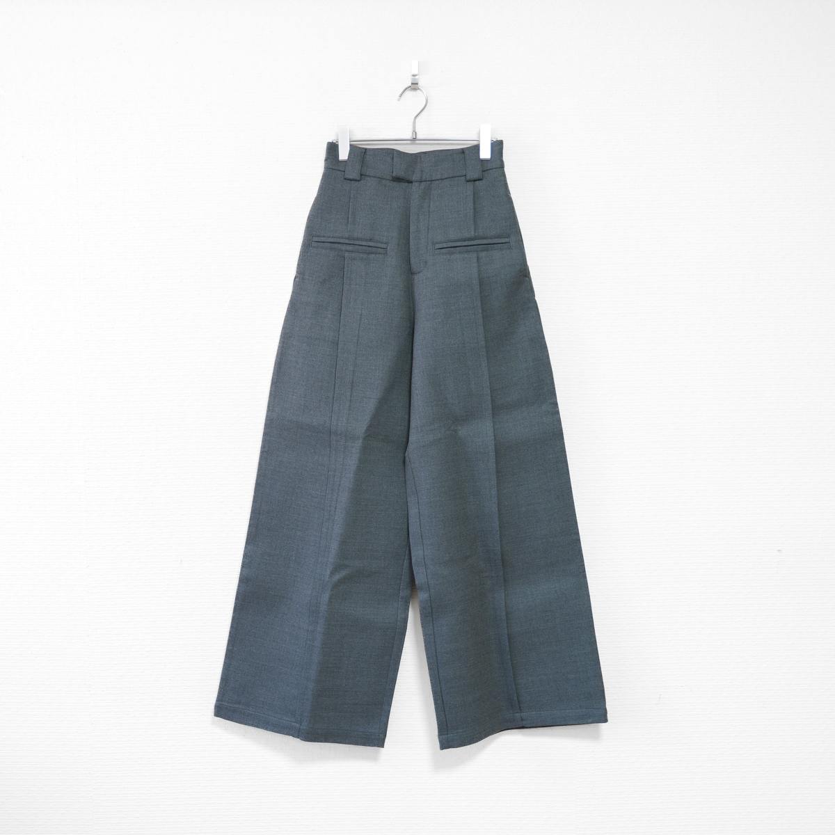fax copy express WIDE-LEG SUIT PANTS S グレー - ARCHIVESTOCK