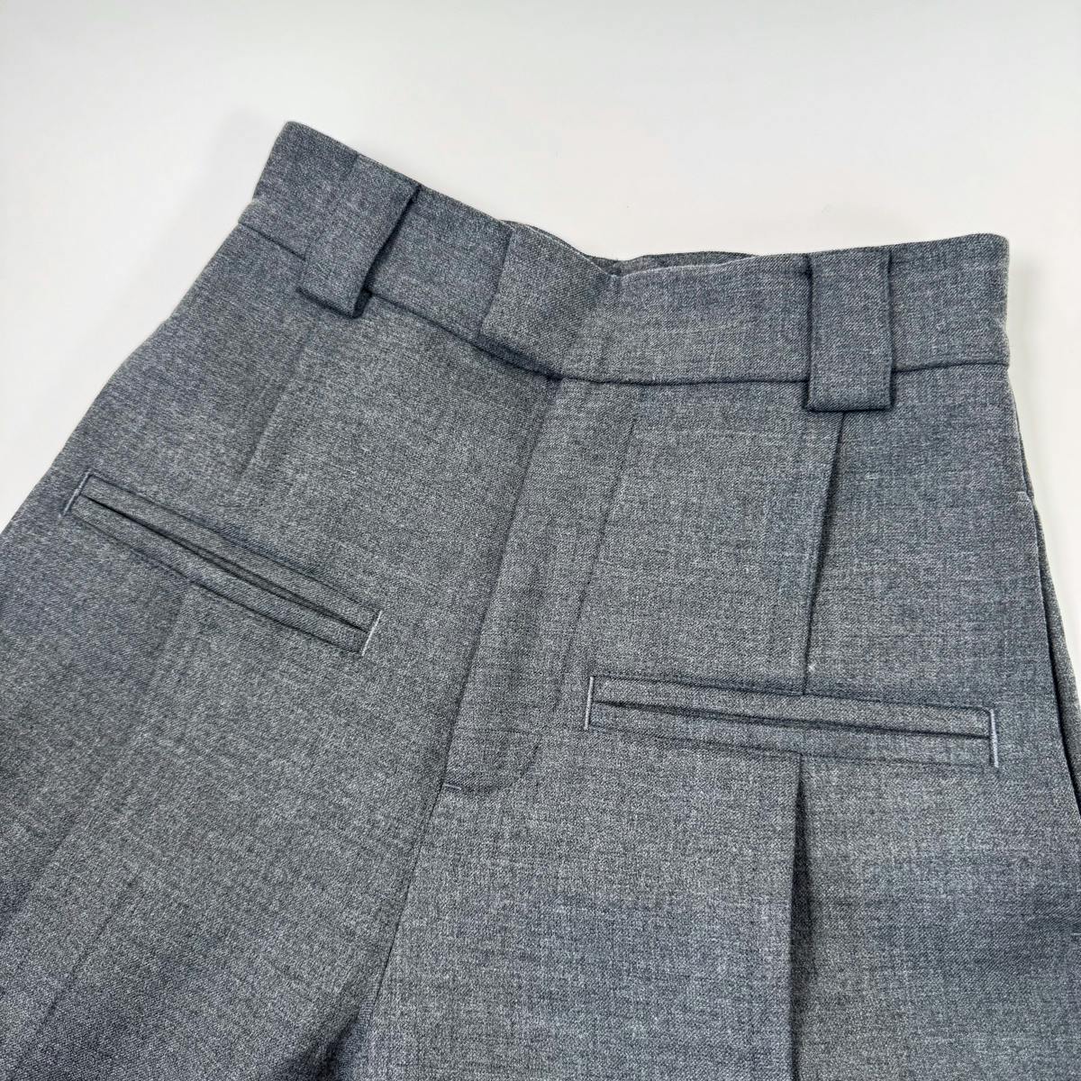 fax copy express WIDE-LEG SUIT PANTS S グレー - ARCHIVESTOCK