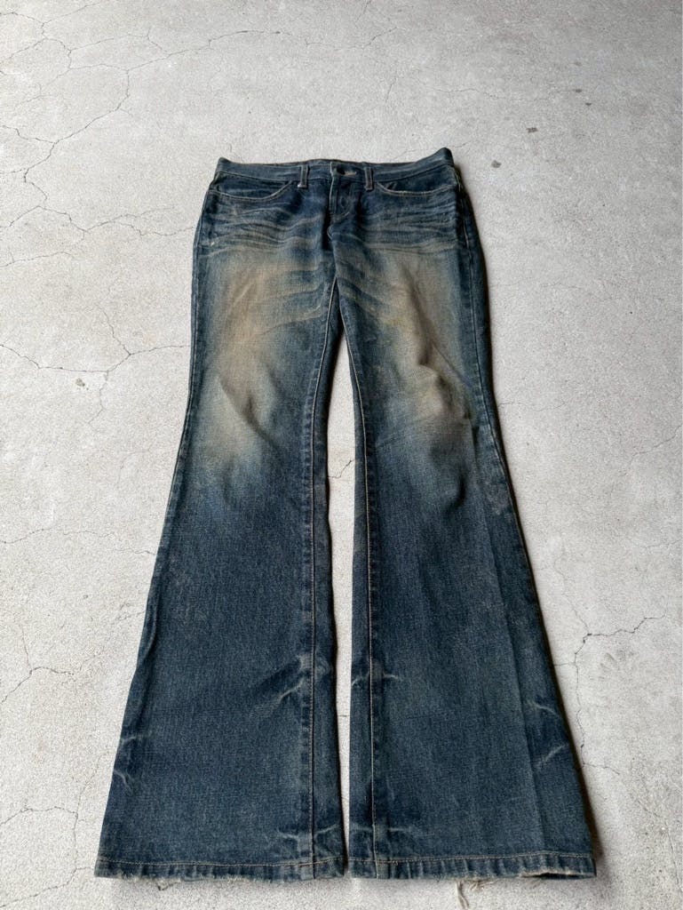 Rare Japanese Label Y2K FUGA Archive Glitter Coated Flare