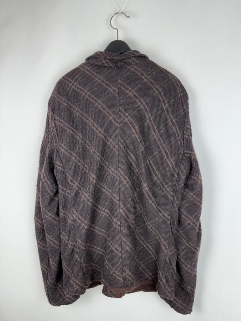 kolor ダークグレー ウールジャケット Kolor 10AW 縮絨ウールチェックブルゾン - ARCHIVESTOCK