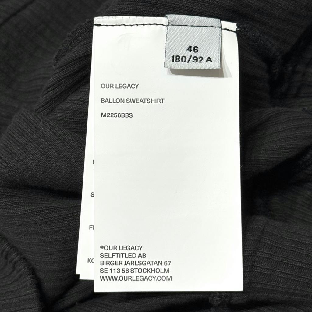 OUR LEGACY】BALLON SWEATSHIRT 46 - ARCHIVESTOCK