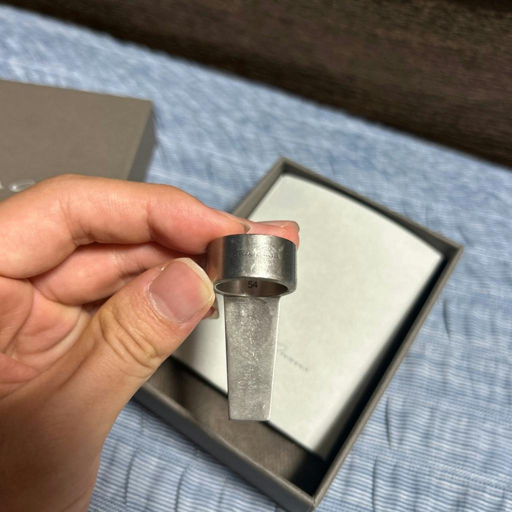 リックオウエンス TRUNK ring Open Trunk ring in silver - Rick Owens