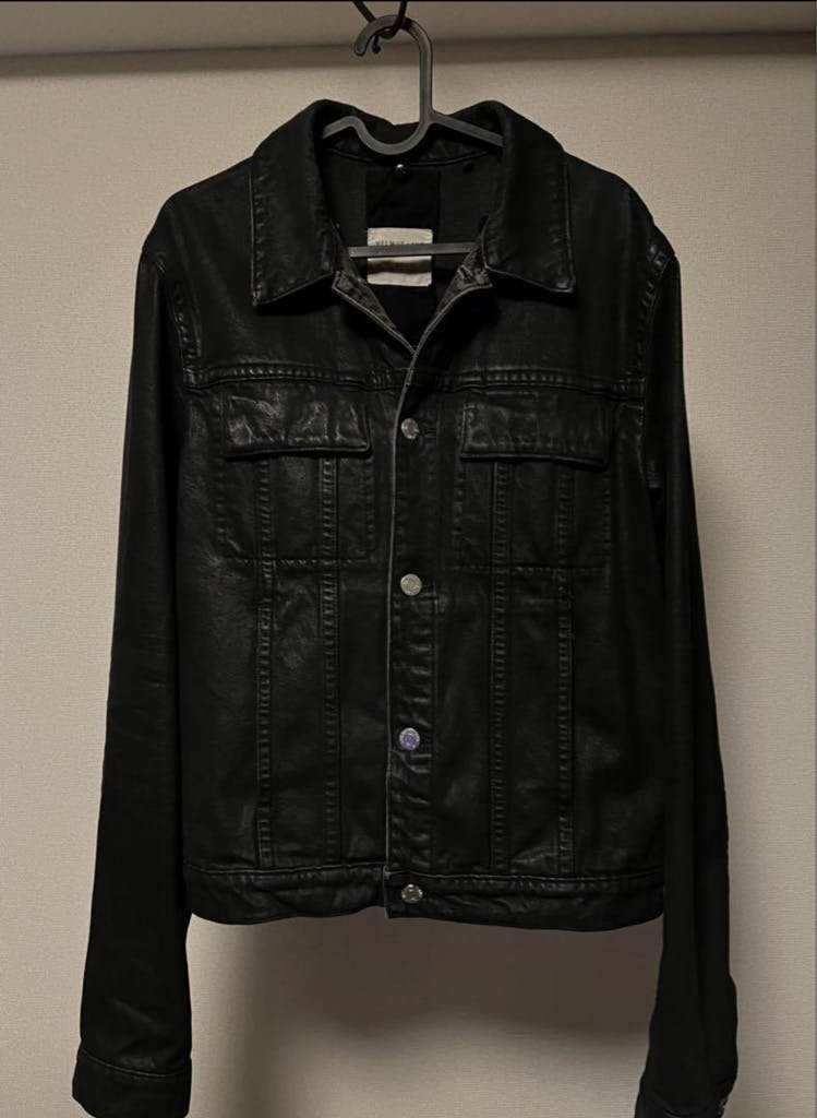 HELMUT LANG コーティングジャケット Helmut Lang Fur Collar Wax Denim Jacket コーティングデニム
