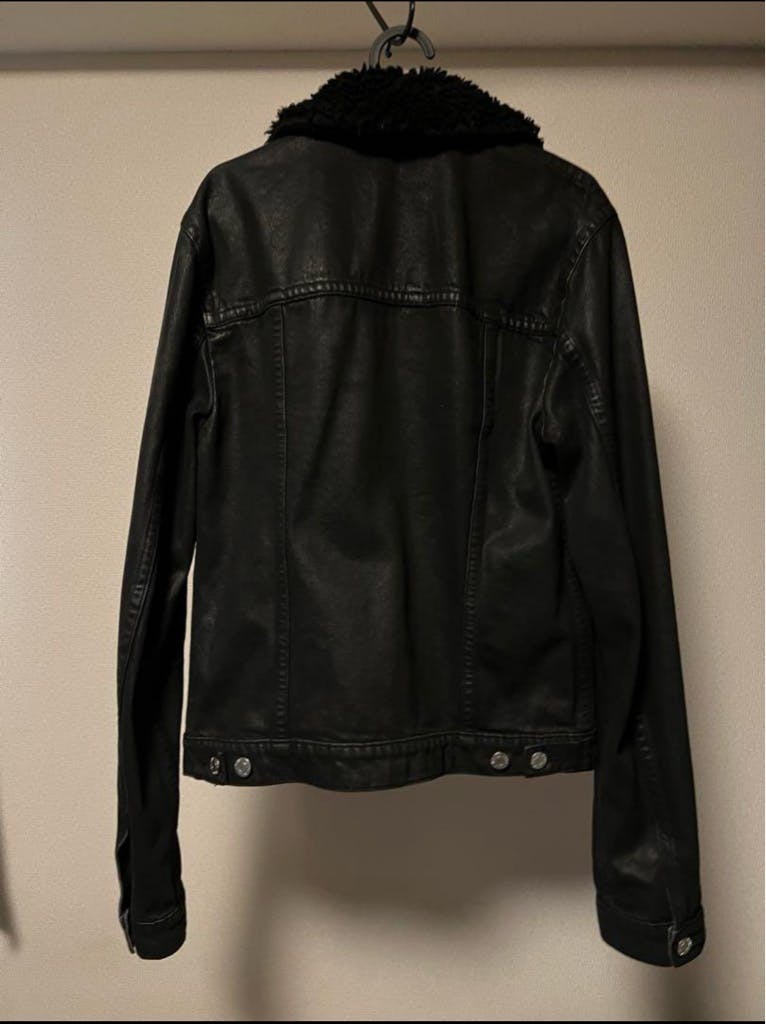 ジャケット・アウター Helmut Lang Fur Collar Wax Denim Jacket Helmut Lang Fur Collar Wax Denim Jacket コーティングデニム