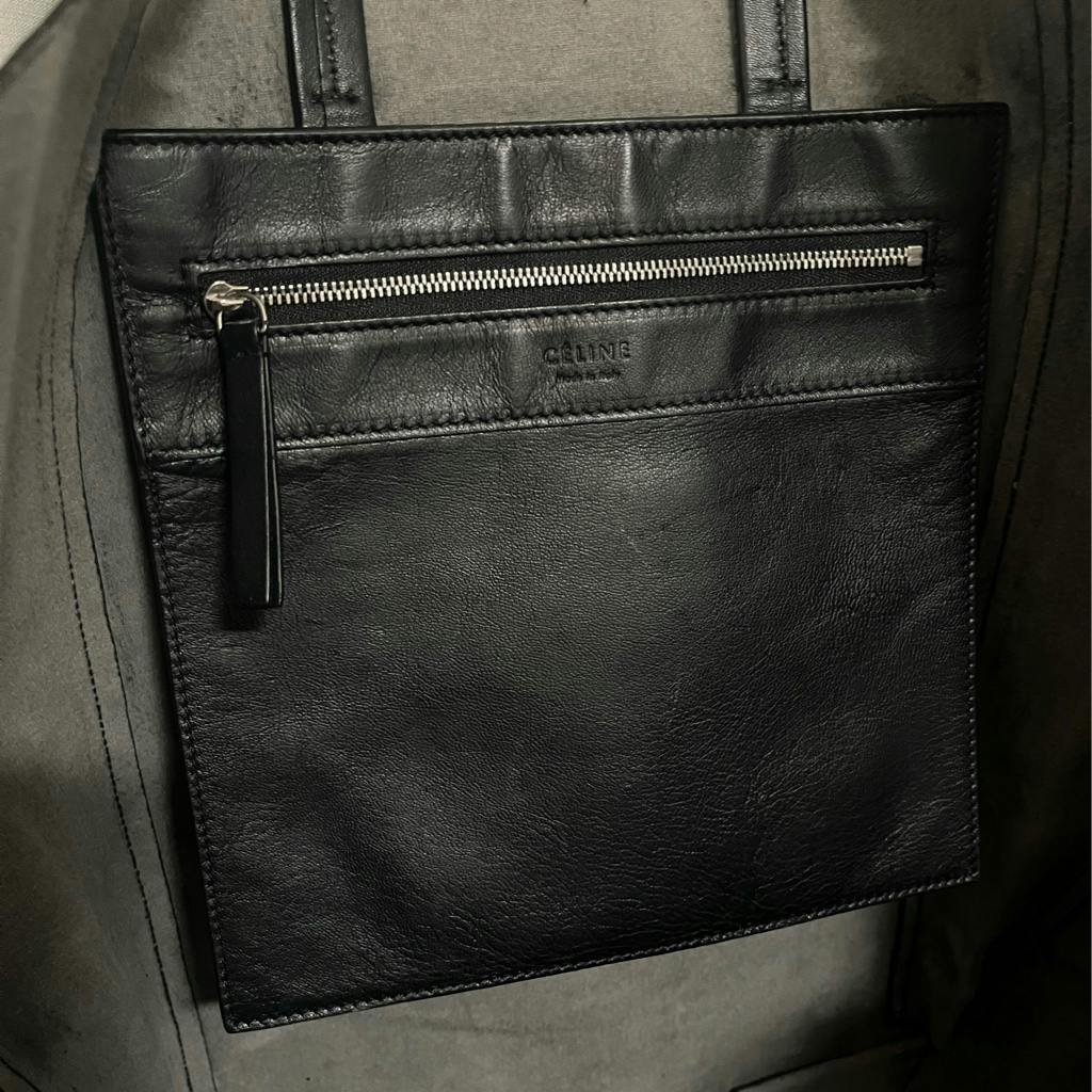 CÉLINEセリーヌ ホリゾンタルカバ トート サイドジップ フィービー 黒