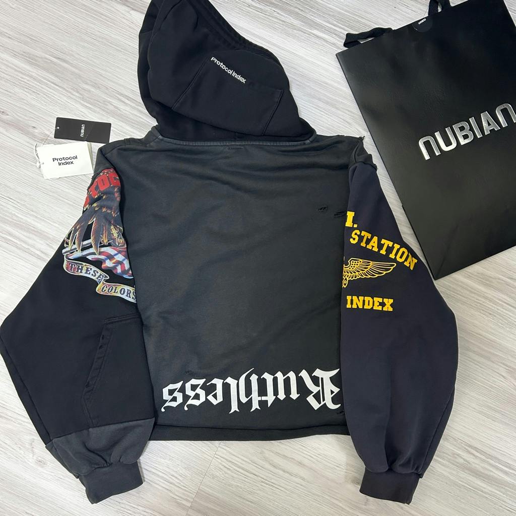 PROTOCOL INDEX UPSIDEDOWN ZIP HOODIE パーカー PROJECT G/R