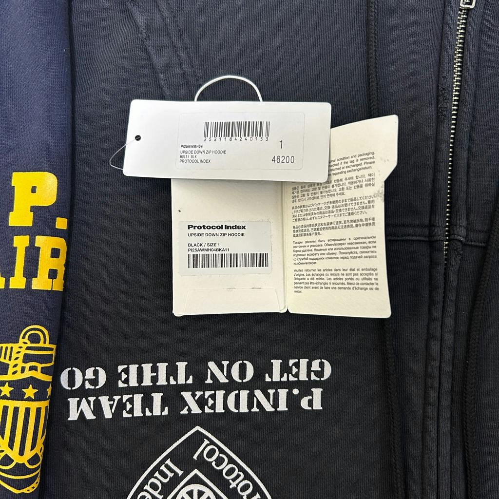 PROTOCOL INDEX PROJECT G/R UPSIDEDOWN ZIP HOODIE - ARCHIVESTOCK