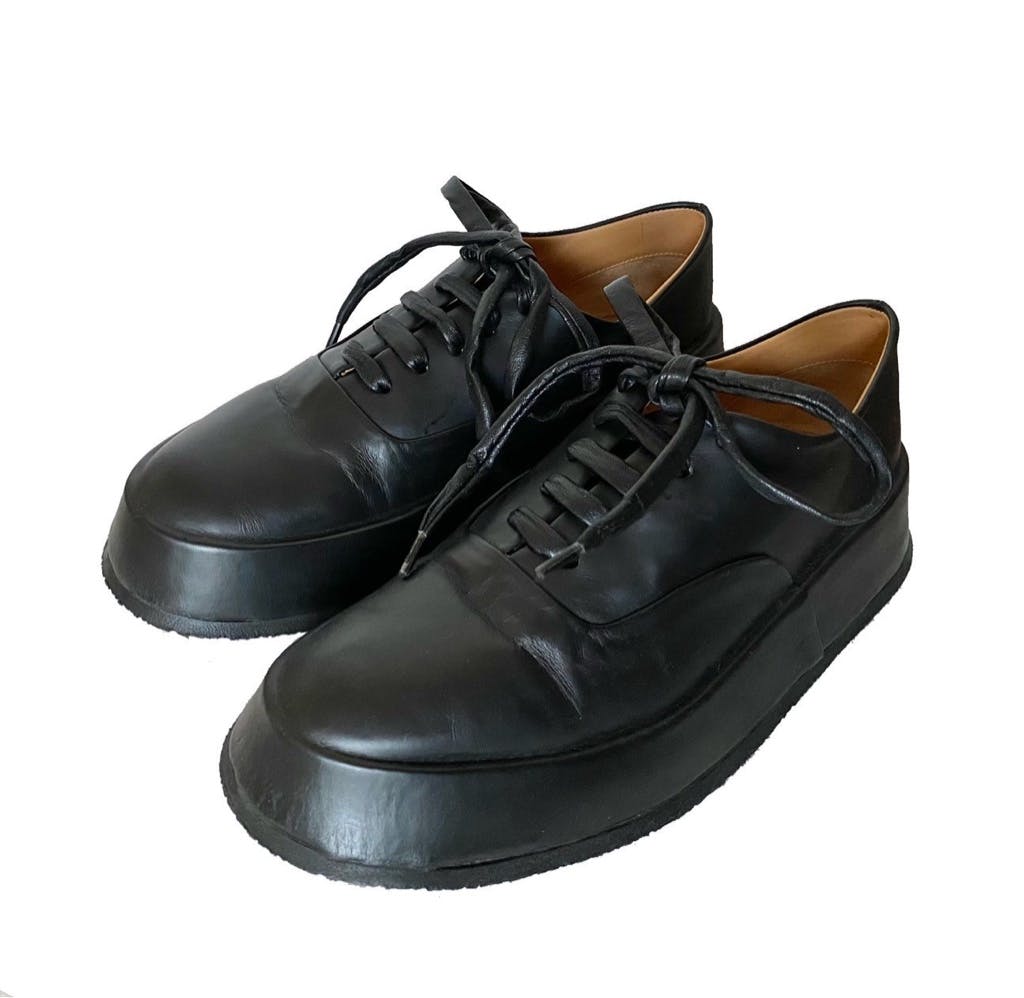 JIL SANDER 厚底レザースニーカー ブラック 35（22.5〜23.5cm