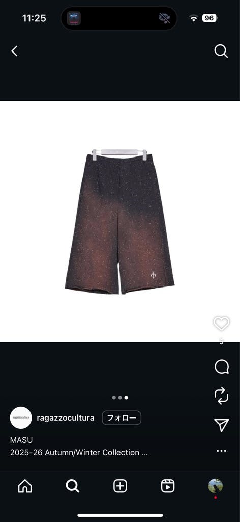 MASU / COSMO NEP SWEAT SHORTS 46 MASU / COSMO NEP SWEAT SHORTS 46