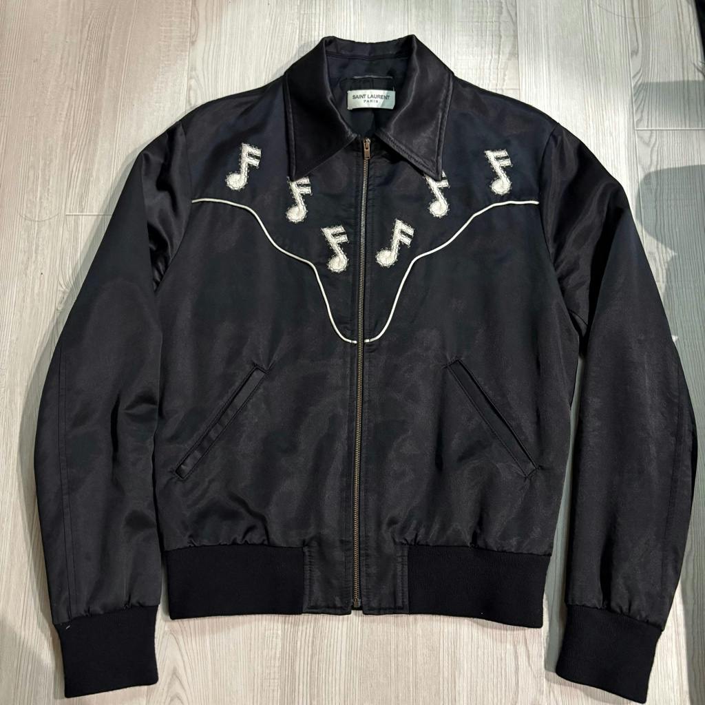 名作16AW SAINT LAURENT PARIS ミュージックノートブルゾン