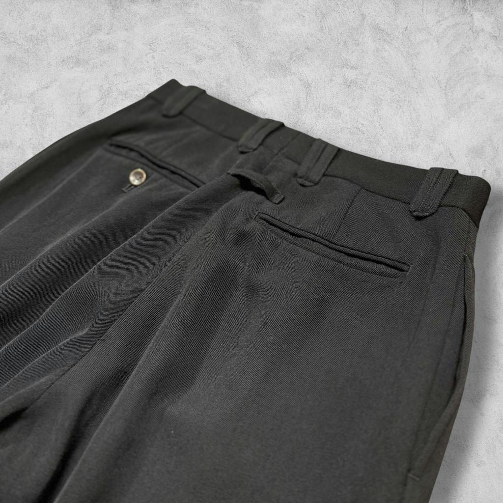 Jean Paul GAULTIER 90's ウールワイドスラックス 黒 - ARCHIVESTOCK