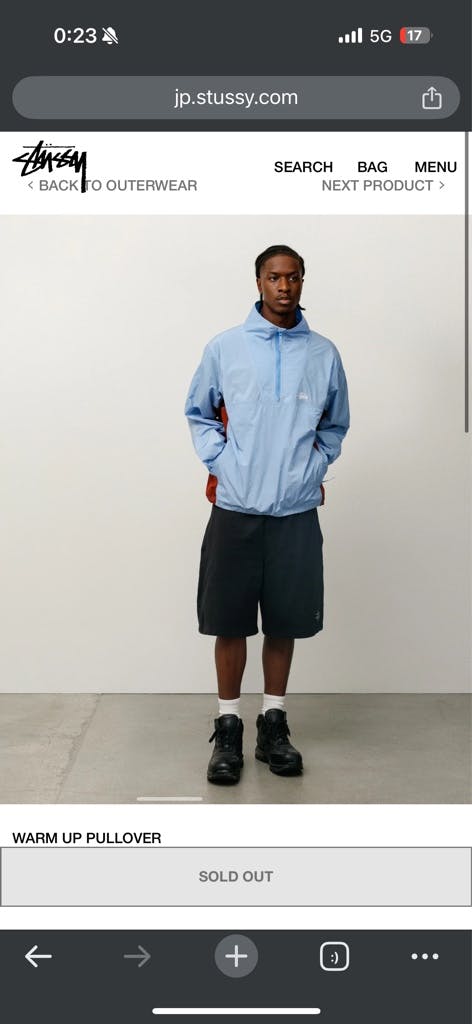 Stussy WARM UP PULLOVER ウォームアッププルオーバー STUSSY: Warm Up Pullover (Blac) | DSMG E-SHOP