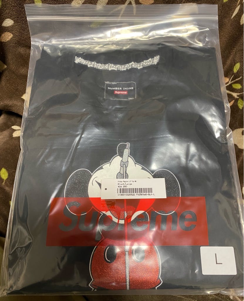 Supreme x Number (N)ine Raglan L/S Sサイズ FW25 Supreme Number (N)ine Mickey Mouse Raglan L/S Top (Supreme/T