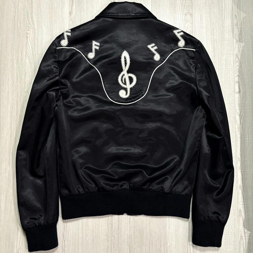 Saint Laurent ミュージックノート 刺繍ジャケット 16aw SAINT LAURENT PARIS 16AW 音符刺繍ブルゾン サンローランパリ 16AW