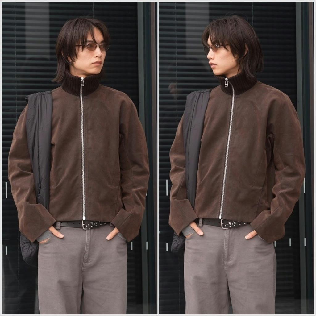 OMAR AFRIDI】25AW PILOT BLOUSON BROWN 46 - ARCHIVESTOCK