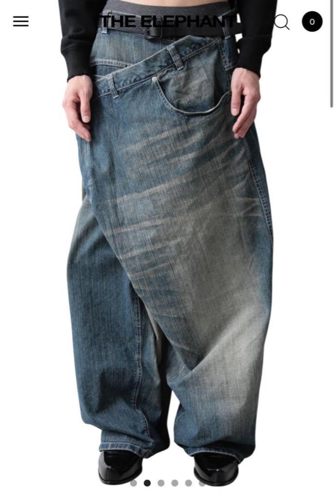 ORIMI OVERLAP BUGGY DENIM PANTS - ARCHIVESTOCK