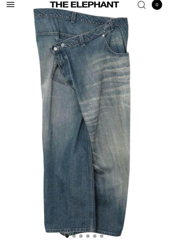 ORIMI OVERLAP BUGGY DENIM PANTS - ARCHIVESTOCK